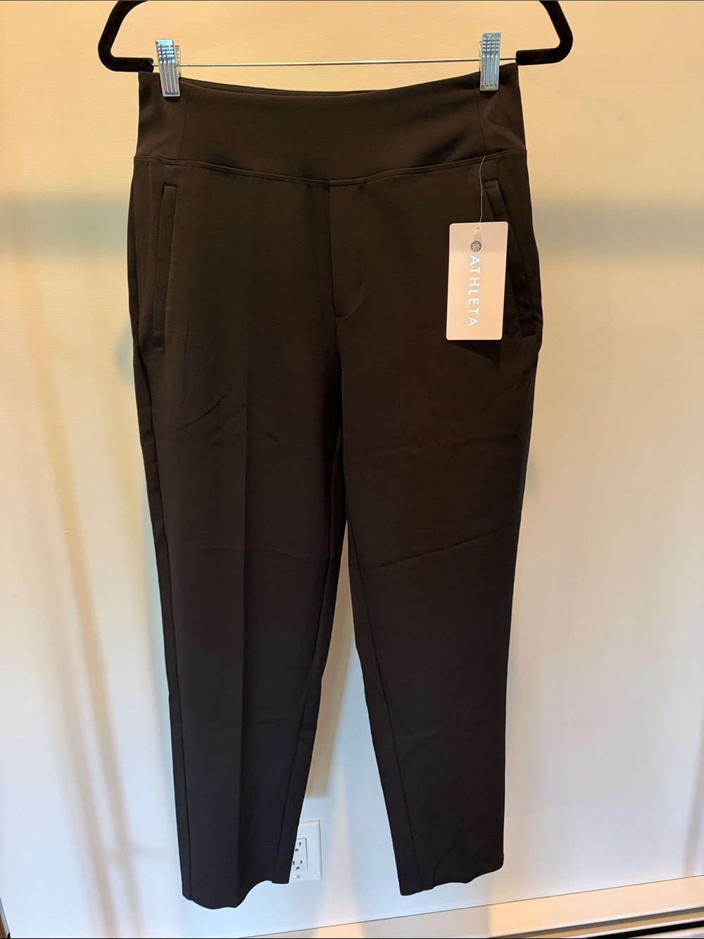 Athleta Black Cropped High-Rise Ponte Ankle Pants